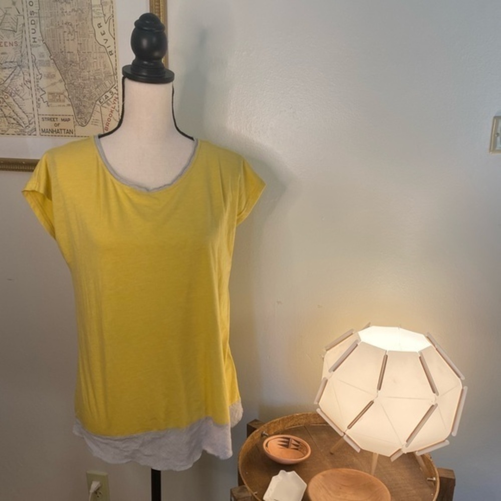 Hem &‎ Thread Yellow Top with Striped Details